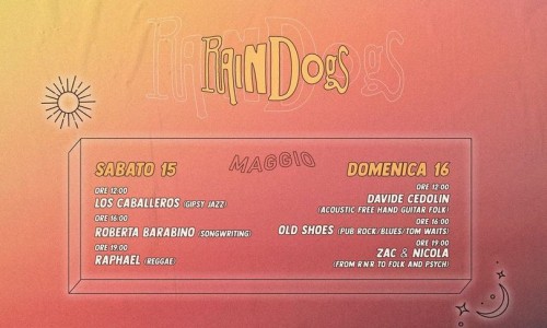  Programma Raindogs House, Savona, 15-16 maggio - Weekend al Raindogs House - Raphael - Los Caballeros - Old Shoes - Zac & Nicola - Roberta Barabino - Davide Cedolin